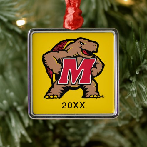 Maryland Terrapin M Mascot Metal Ornament