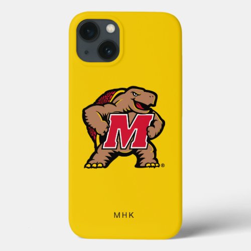 Maryland Terrapin M Mascot  Monogram iPhone 13 Case