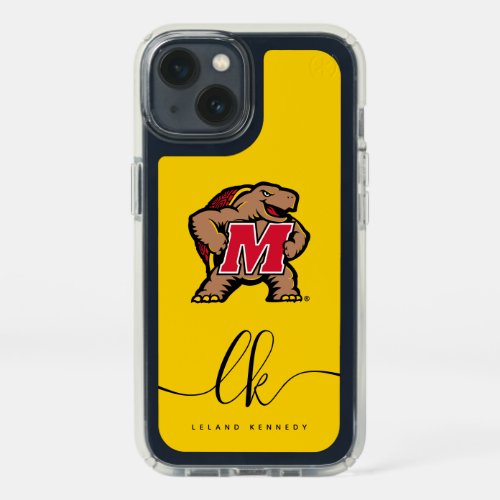 Maryland Terrapin M Mascot  Monogram Speck iPhone 13 Case