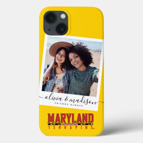 Maryland Terrapins Flag Logo  Add Your Photo iPhone 13 Case