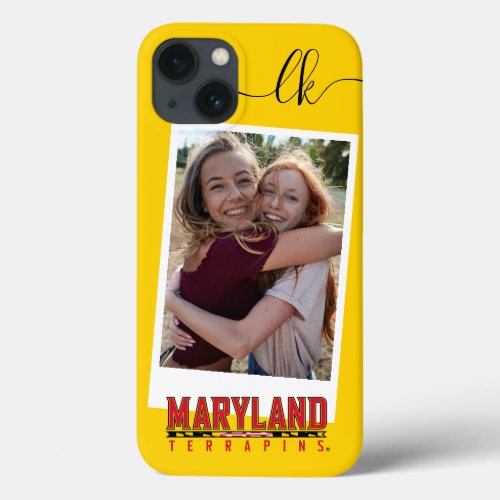 Maryland Terrapins Flag Logo  Add Your Photo iPhone 13 Case