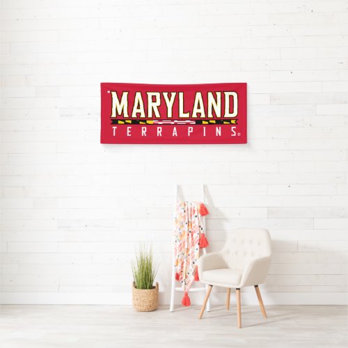 Maryland Terrapins Flag Logo Banner