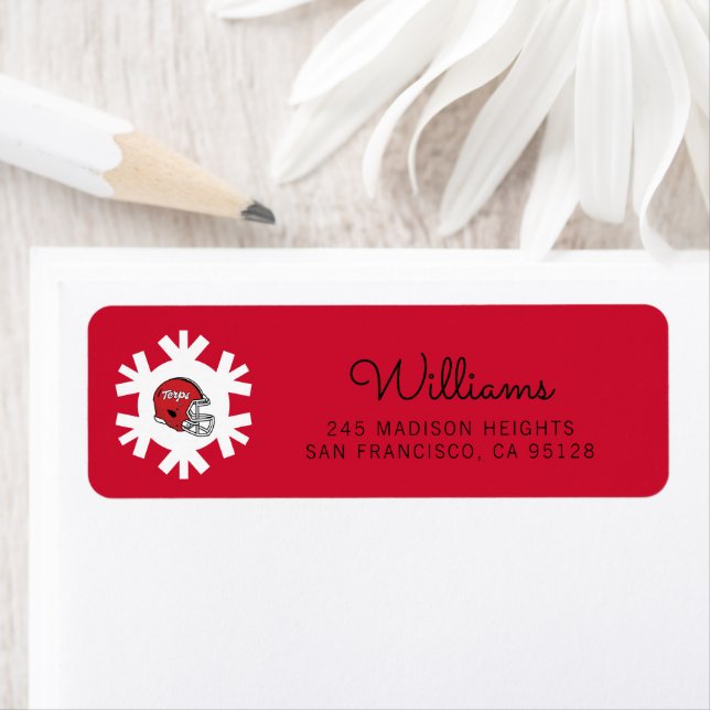 Maryland Terrapins Football Helmet Design Label (Insitu)