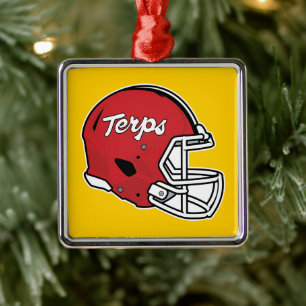 Maryland Terrapins Football Helmet Design Metal Ornament