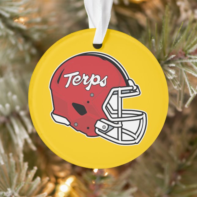 Maryland Terrapins Football Helmet Design Ornament (Tree)