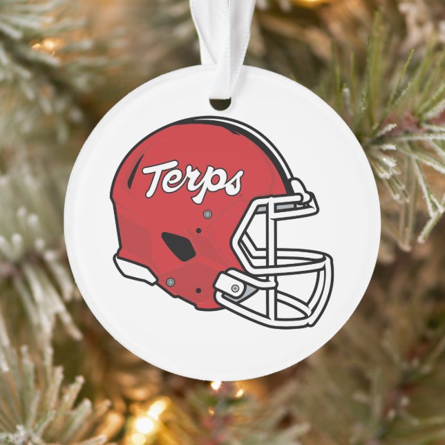 Maryland Terrapins Football Helmet Design Ornament (Tree)