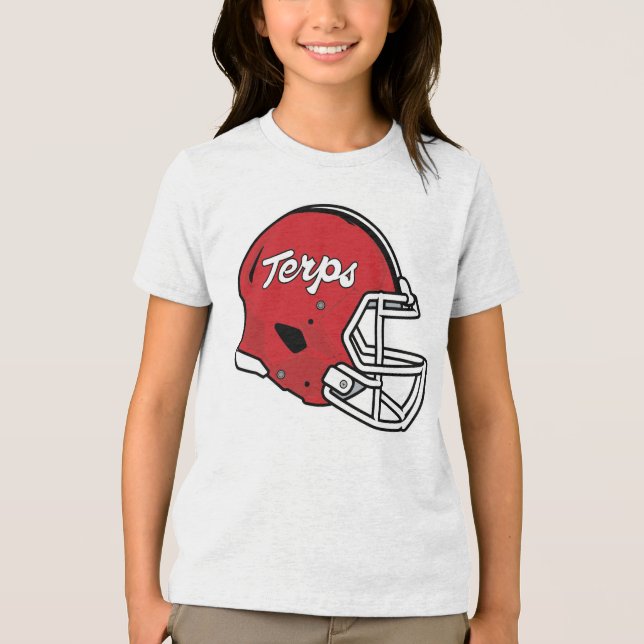 Maryland Terrapins Football Helmet Tri-Blend Shirt (Front)