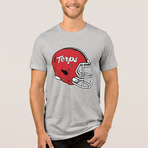Maryland Terrapins Football Helmet Tri-Blend Shirt