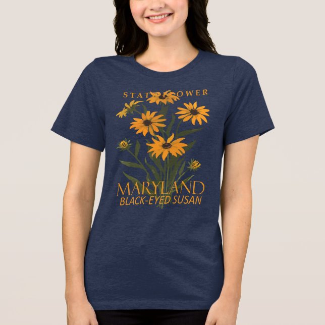Maryland Territory Flower The Black-Eyed Susan Tri-Blend Shirt (Front)