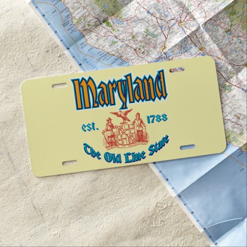 Maryland the Old Line State License Plate