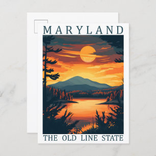 Maryland the Old Line State USA Travel Place Postcard