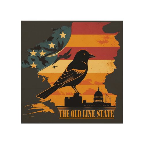 Maryland  The Old Line State Wood Wall Art