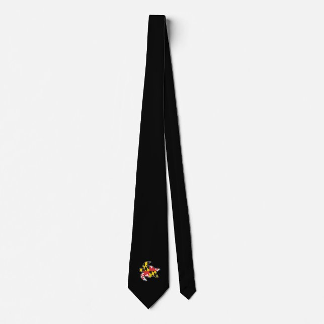 Maryland Turtle Animal Love Gift Idea Tortoise Neck Tie (Front)