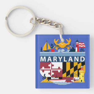 Maryland, United States of America Keychain
