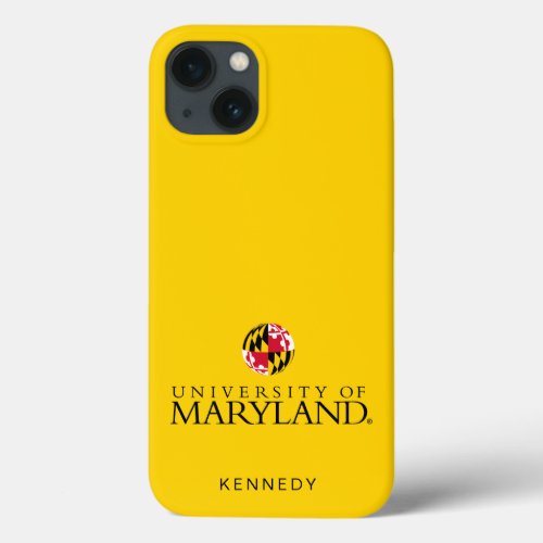 Maryland University Flag  Add Your Name iPhone 13 Case