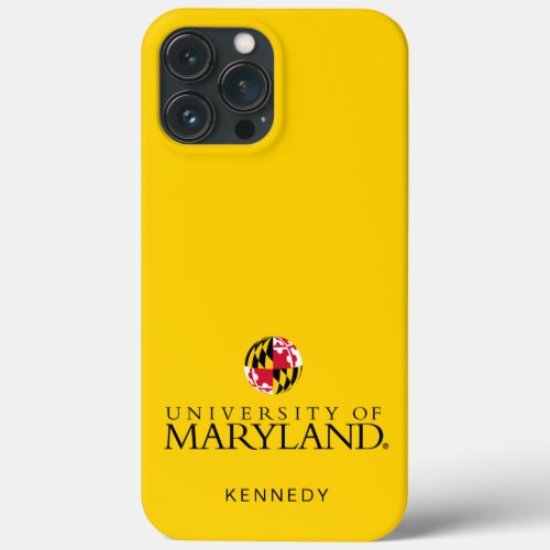 Maryland University Flag  Add Your Name iPhone 13 Pro Max Case