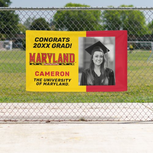 Maryland University Flag  Graduation Banner