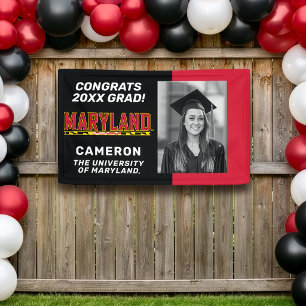 Maryland University Flag Graduation Banner