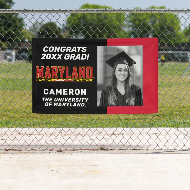 Maryland University Flag | Graduation Banner (Insitu)