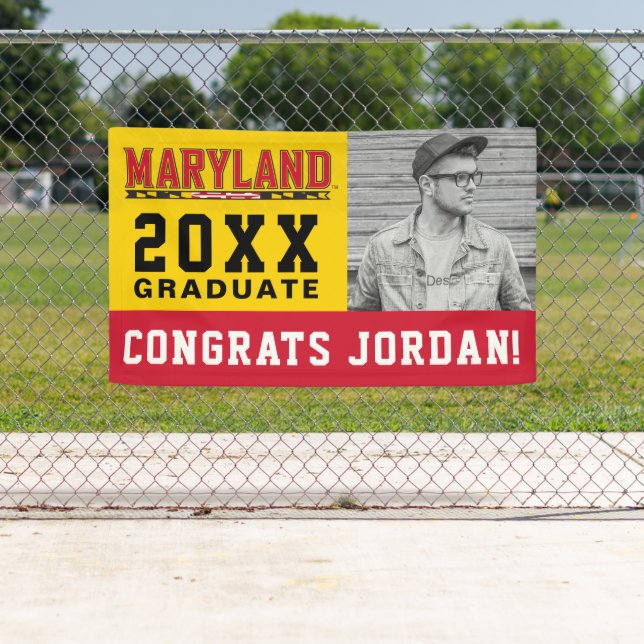 Maryland University Flag | Graduation Banner (Insitu)
