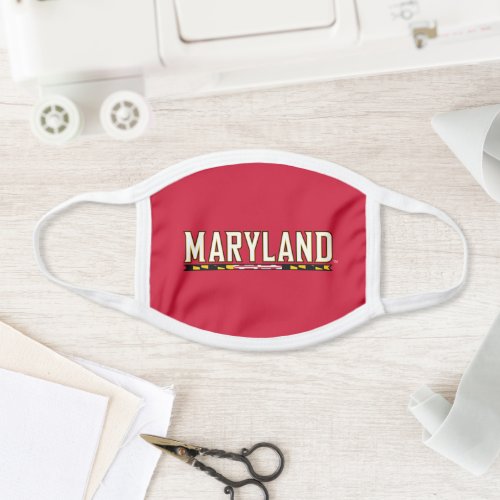 Maryland University Flag Logo 3 Face Mask