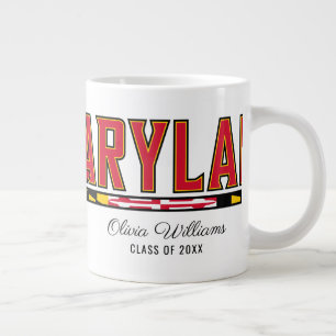 Maryland University Flag Logo Add Your Name Giant Coffee Mug