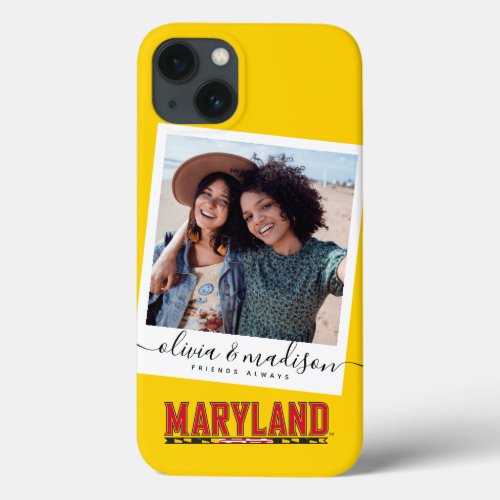 Maryland University Flag Logo  Add Your Photo iPhone 13 Case