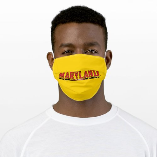 Maryland University Flag Logo Adult Cloth Face Mask