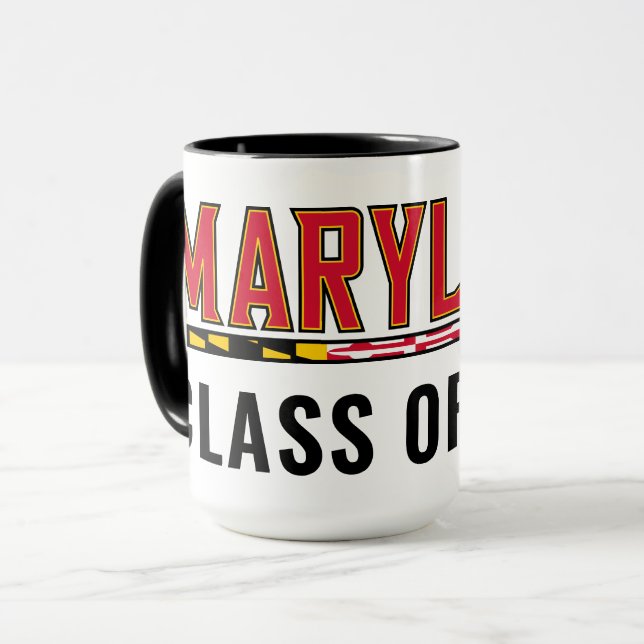 Maryland University Flag Logo | Graduation Mug (Front Left)