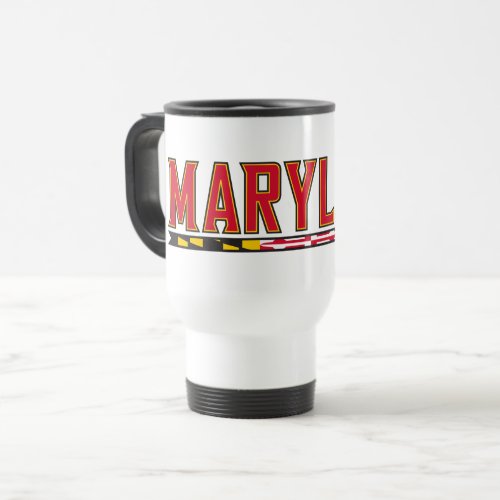 Maryland University Flag Logo Travel Mug