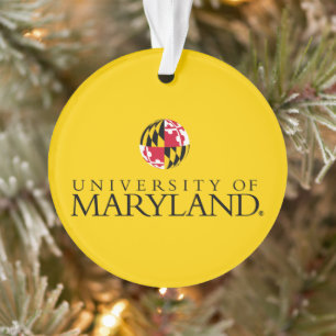 Maryland University Flag Sphere Holiday Ornament