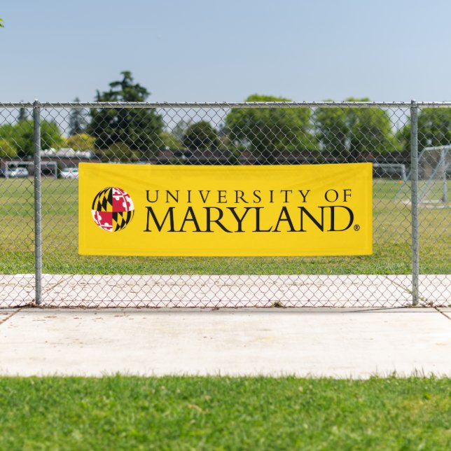 Maryland University Flag Sphere Logo Banner (Insitu)