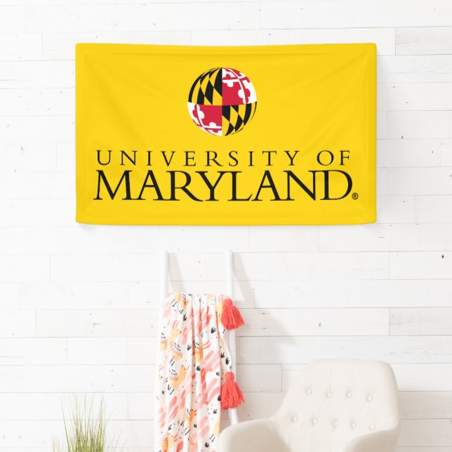 Maryland University Flag Sphere Logo Banner (Insitu)