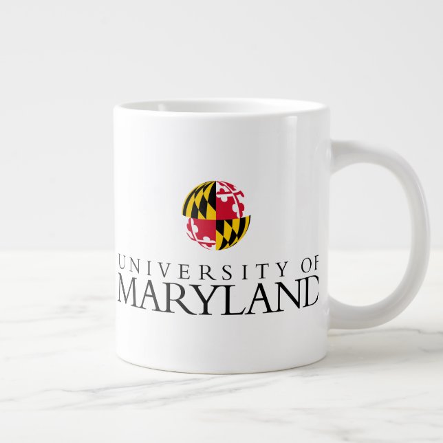 Maryland University Flag Sphere Logo Giant Coffee Mug (Right)