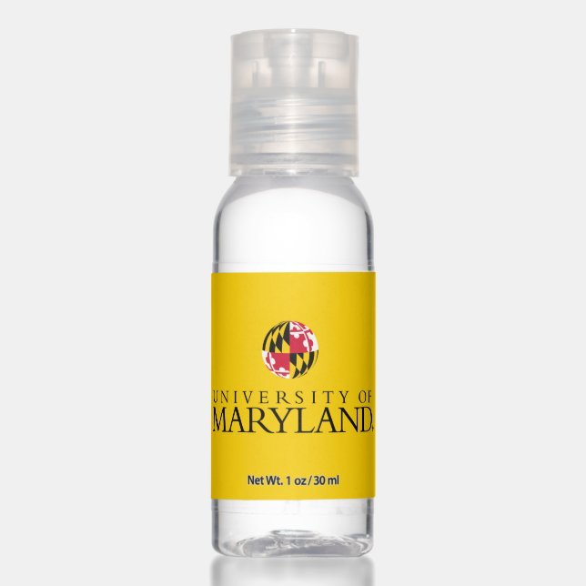 Maryland University Flag Sphere Logo Hand Sanitizer (Front)