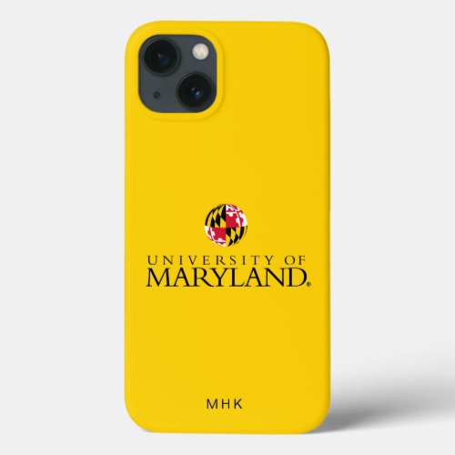 Maryland University Flag Sphere Logo  Monogram iPhone 13 Case