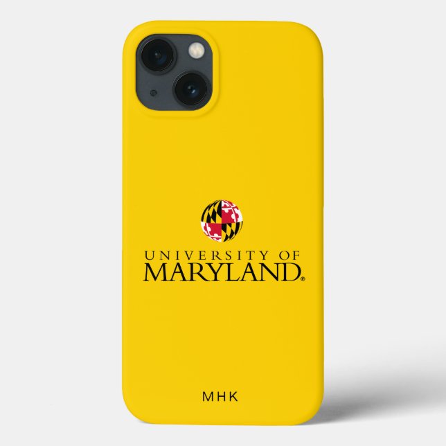 Maryland University Flag Sphere Logo | Monogram Case-Mate iPhone Case (Back)