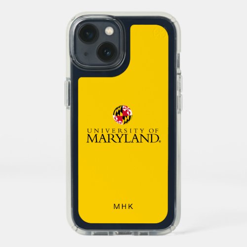 Maryland University Flag Sphere Logo  Monogram Speck iPhone 13 Case