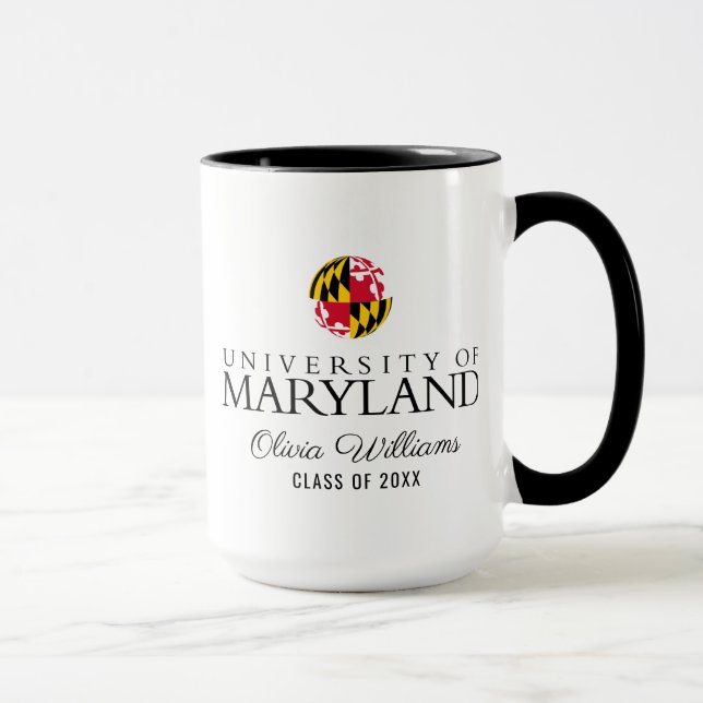 Maryland University Flag Sphere Logo Mug (Right)