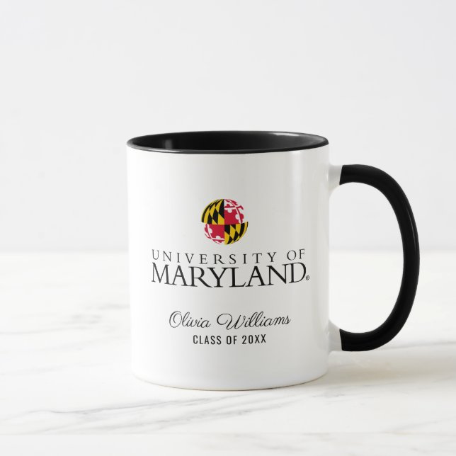Maryland University Flag Sphere Logo Mug (Right)