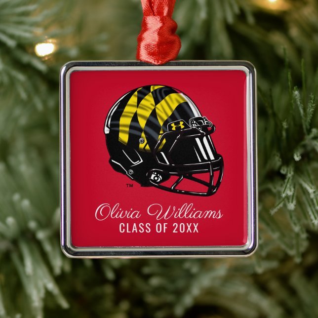 Maryland University Football | Graduation Metal Ornament (Tree)