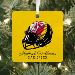 Maryland University Football Helmet Graduation Metal Ornament