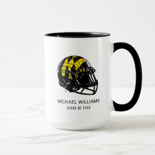 Maryland University Football Helmet Graduation Mug