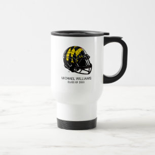 Maryland University Football Helmet Graduation Travel Mug