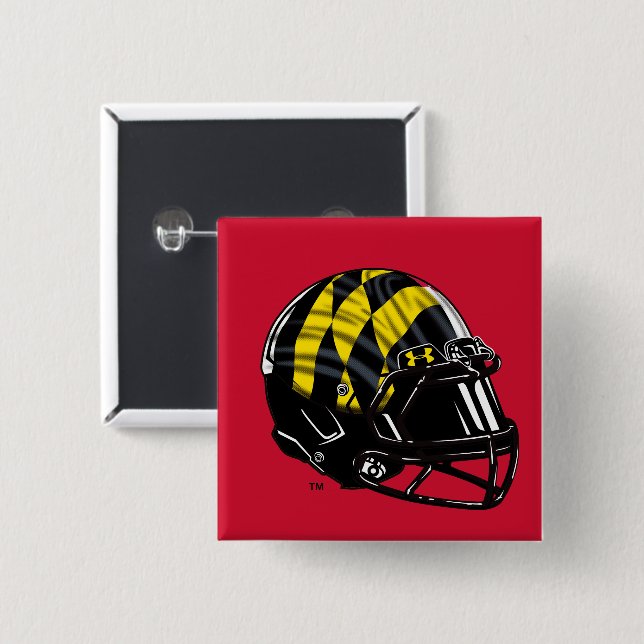 Maryland University Football Helmet Logo Button (Front & Back)