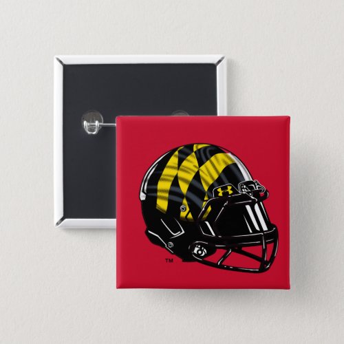Maryland University Football Helmet Logo Button