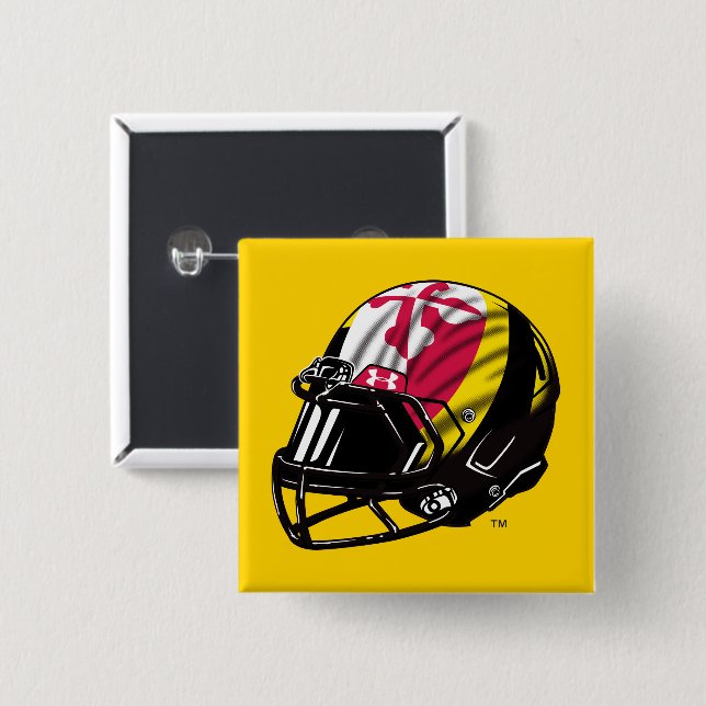 Maryland University Football Helmet Logo Button (Front & Back)