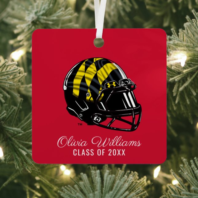 Maryland University Football Helmet Logo Metal Ornament (Insitu)