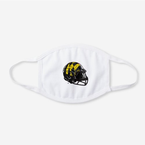 Maryland University Football Helmet Logo White Cotton Face Mask