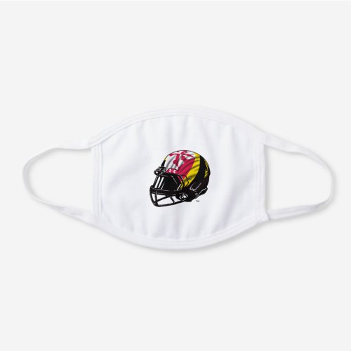 Maryland University Football Helmet Logo White Cotton Face Mask